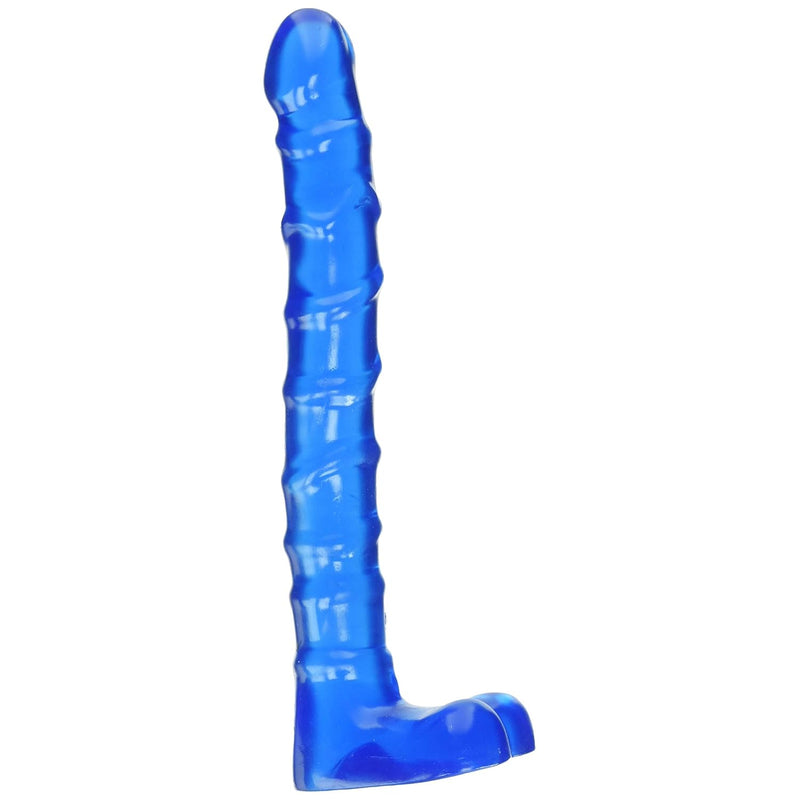 Raging Hard-On Slim Line 9-Inch Ballsy, Blue Jellie