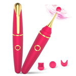 Clitoral Vibrator Sex Toys For Women - Adult Toys Pen Vibrator Female Massager Wand, Couples Nipple Clit Stimulator G Spot Dildo Vibrater, Sex Novelties Sexual Pleasure Tools For Women (Rose Red)