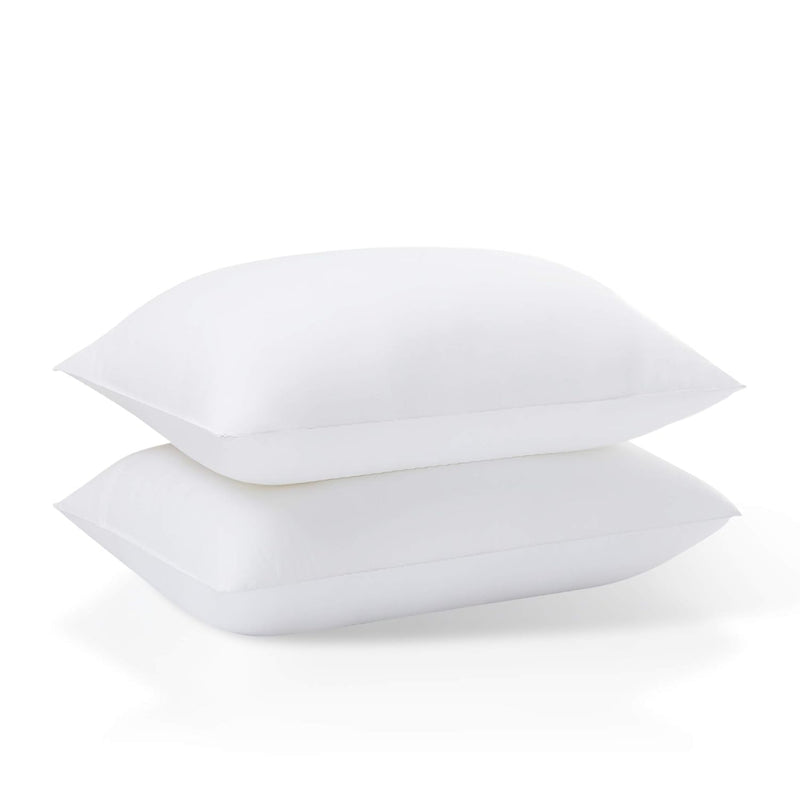 Basic Bed Pillow Soft Rest Cushion Stuffer For Sleeping, Standard, White 2 Cou