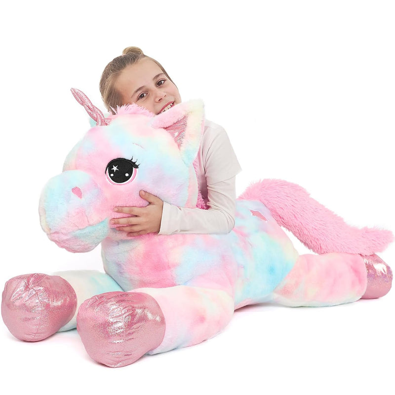 43.4" Large Pink Unicorn Plush Pillow Soft Stuffed Animal Toy Gift For Girl
