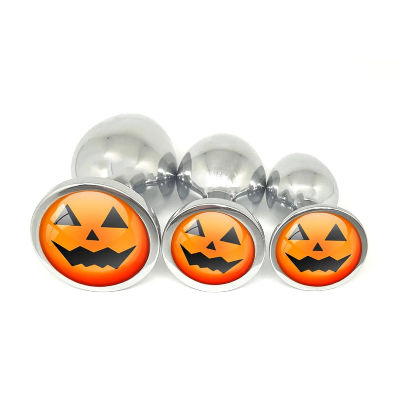 Halloween Pumpkin Face Jack O Lantern Metal Butt Plug Choose Your Size