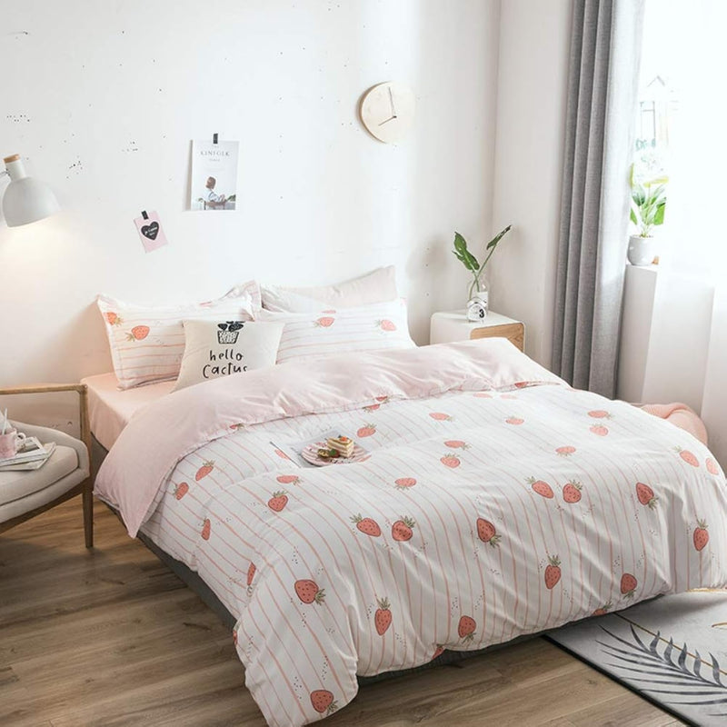 Strawberry Duvet Cover Set Full Strawberry Printed Bedding Duvet Cover For Kid