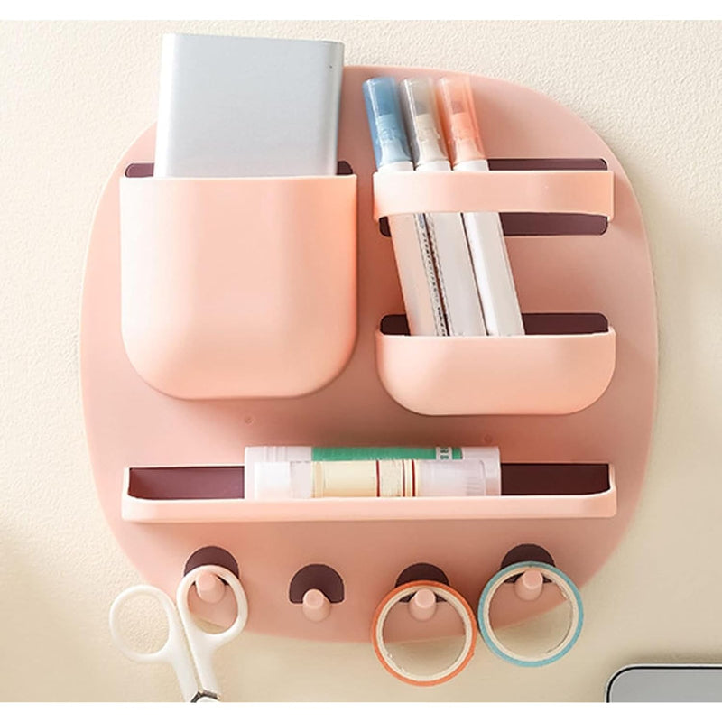 Wall Mount Shelf Accessories Organizer Self-Stick Bedside Storage Organizer Fo