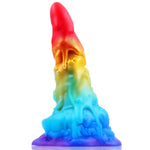 Big Ice Cream Anal Plug Prostate Massage Sex Toy, Fantasy Silicone Butt Plug Trainer, Huge Thick Big Monster Dildo With Strong Suction Cup For Beginners 7.48" (Rainbow)