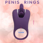 Vibrating Cock Ring Rotating Tongue Penis Ring Male Female Adult Sex Toys For Couple Sharing Clit Nipples And Stimulating Waterproof Rechargeable Pleasure