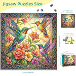 1000 Piece Vintage Hummingbird and Flower Puzzle for Adults