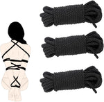 BDSM Bondage Rope Set – 32ft Soft Restraints for Couples, SM Starter Kit, 3-Pack