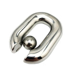 Stainless Steel Bondage Penis Ring Oval Ball Ring Scrotum Pendant Ball Heavy Scrotum Bondage Cock Ring Cock Ring Sex Toys For Men (S)