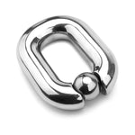 Stainless Steel Bondage Penis Ring Stretcher With Metal Ball Male Exercise Cock Ring Adult Sex Toys(S)