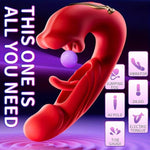 Rose G-Spot Vibrator - Thrusting Sex Toy For Women & Couples – 7 Vibration & Licking Modes