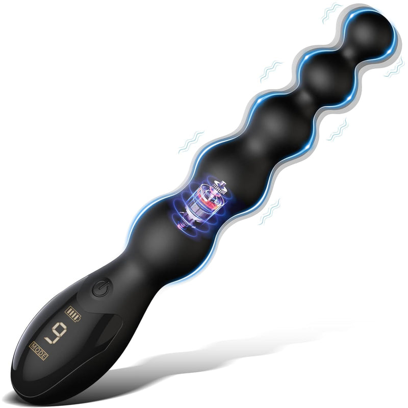 Male Sex Toys Anal Beads Butt Plug - Adult Toys Anal Toys Sex Toys For Men Adult Toy Sex Toy Anal Vibrators Graduated & Display Design Anal Toys Dildo Prostate Massager With 9 Vibration Modes