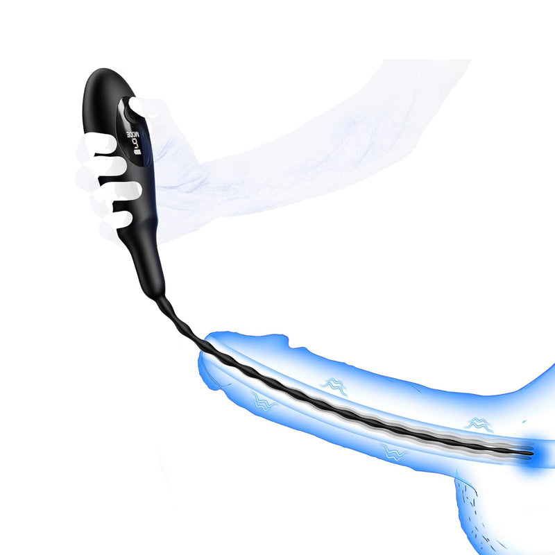 Penis Vibrator Vibrating Urethra Sound: Silicone Penis Plug Sounding Rod With 9 Vibration, Sex Toys - Catheters & Sounds Prostate Stimulator With Led, Urethral Vibrator Bdsm Sex Toys For Men