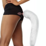 Fox Tail Anal Butt Plug With 3 Replaceable Anal Plugs Silicone Butt Plugs Anal Sex Trainer Cute Sexy Pink Sex Fox Tails Anal Sex Toys For Beginner Women Men Couple Cosplay Anal Tail Sex Toys (White)