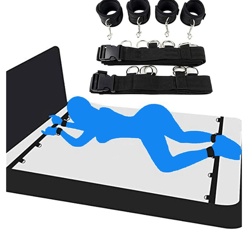 Bed Bondaged Restraints Kit For Couples King Bed Sex Ties For Ankles And Wrists Rope Adult Play Bdsm Sex Resistance Bands Bed Queen Hand Cuffs For Adults Bedroom Fuzzy Couples Sexy Gift Sets Sweater