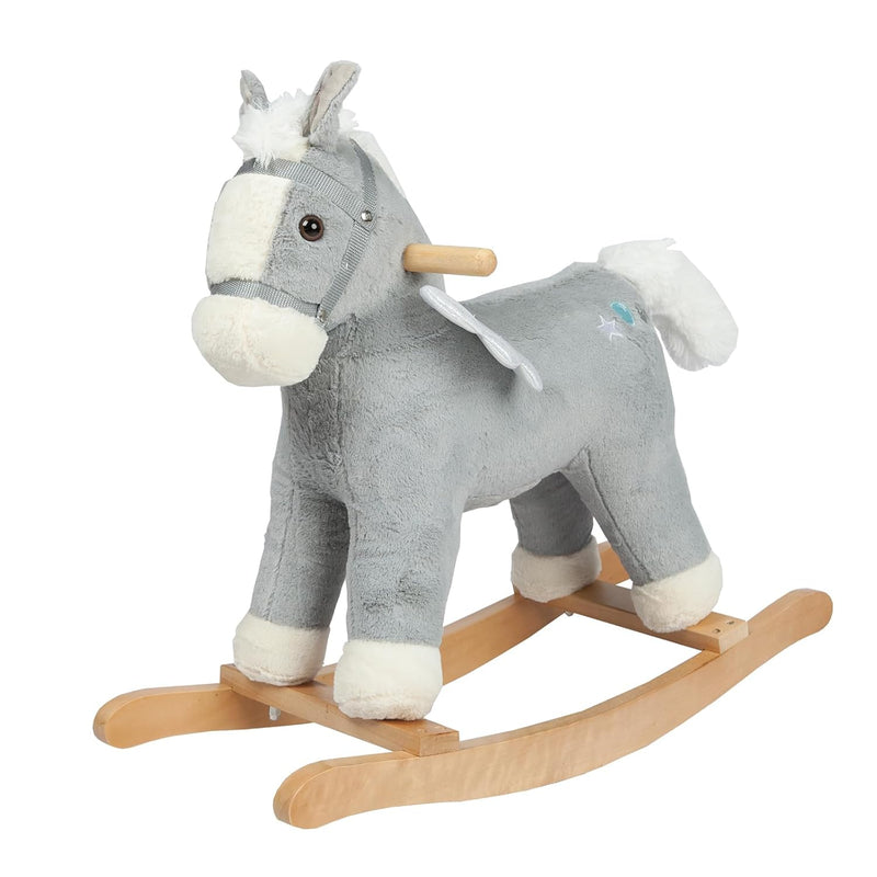 Pony Rocking Horse, Plush Stuffed Animal Rocker, Wooden Rocking Pony, Animal R