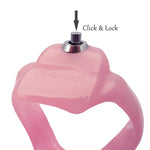 HT-V5 Chastity Cage - Resin, Click &amp; Lock Key, 5 Sizes Rings Included