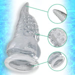 Tentacle Dildo Transparent Anal Dildos With Suction Cup Clear Realistic Dildo G-Spot Prostate Stimulation Butt Plug Masturbate Sex Toys For Women Men And Couples (M)
