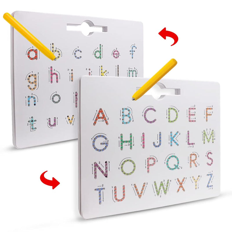 Magnetic Letters Practicing Board,Tracing Abc Alphabet Magnet Drawing Board