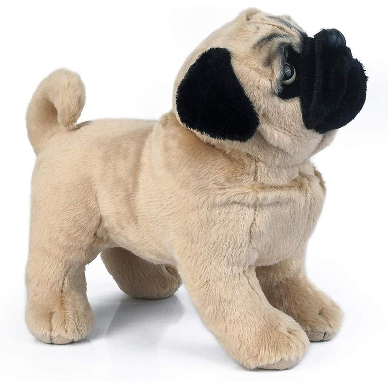 RoseAuroma 12 inches Brown Pug Dog Plush Doll Stuffed Animals Toy Plush Dog