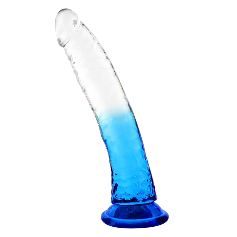 Realistic Big Dildo,8.66 Inch Crystal Huge Dildos With Strong Suction Cup, Flexible Sex Toys For Men,Women