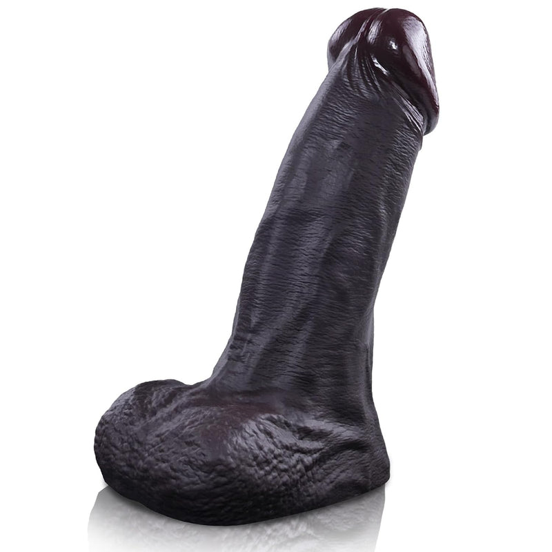 12.2" Xxl Black Huge Thick Realistic Dildo, 3.34" Wide Dual-Density Silicone Life-Like Girth Giant Dong With Strong Suction Cup, Extra Large Soft Skin-Feel Anal Dildo Sex Toy For Women And Men