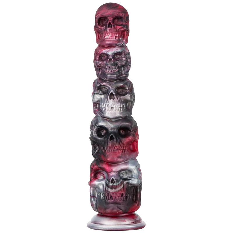 Skull Shape Male Realistic Dildo With Suction Cup, 11.8 Inch Silicone