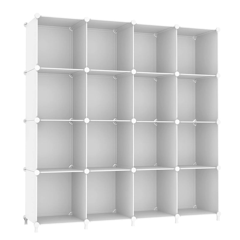 Cube Storage Organizer, 16 Cube Closet Organizer, Stackable Storage Cube Shelves