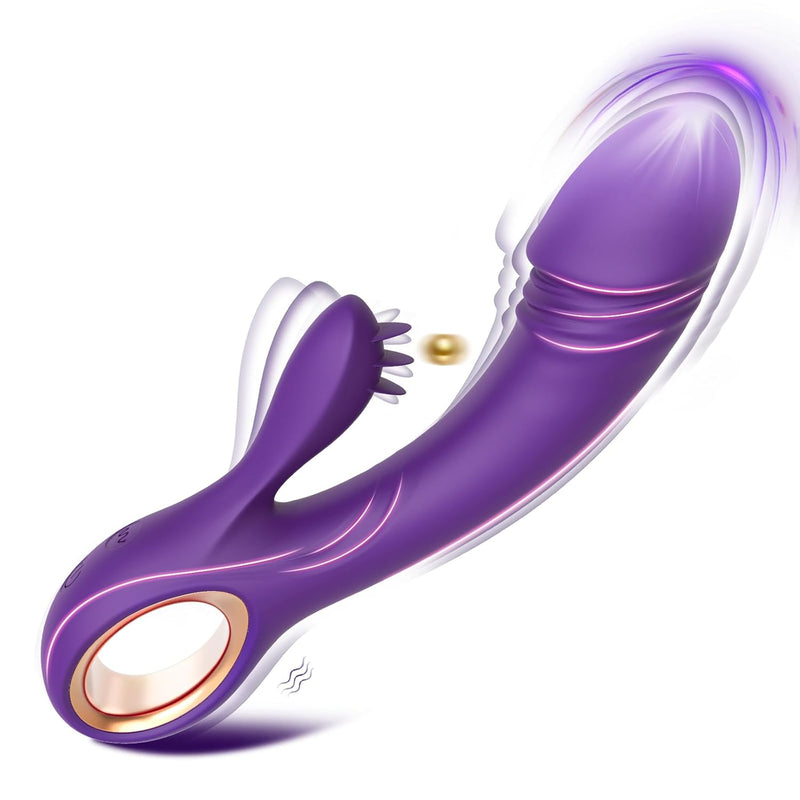 G Spot Dildo Vibrator For Women - Sex Toys Rabbit Vibrator With 10 * 10 Vibration Modes Clitoral Vibrators Dildos For Anal Stimulation, Waterproof Adult Sex Toys For Women And Couples(Purple)