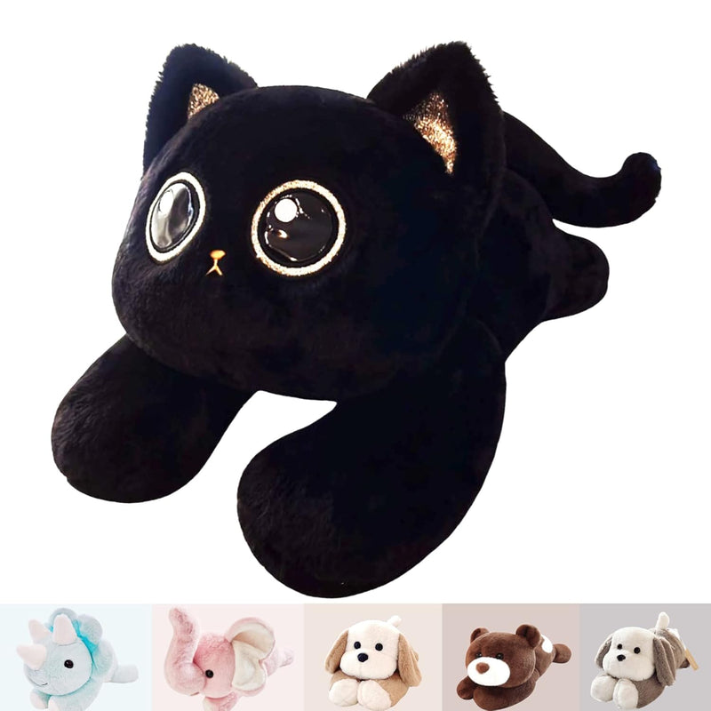 20" 4 Pounds Black Cat Weighted Stuffed Animals With Unscented Microwavable