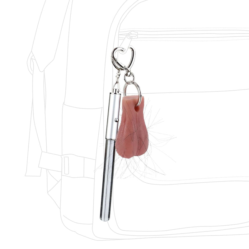 Mini Penis - Sex Novelties,3D Testicles Keychain Prank Gag Gift With Glow Stick, Soft Silicone Penis Shape With Hair, Weird Sex Toys For Women, Man & Couples