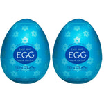 Easy Beat Egg Cool Edition Men Masturbation Portable Pleasure Device, Egg-C01, Translucent (Pack Of 2)