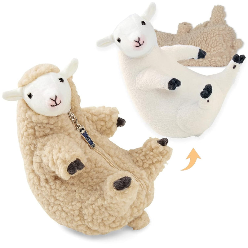 Shaved Sheep Stuffed Animal, Sheep Plush Toy, Cute Plushie For Girls, Sleep