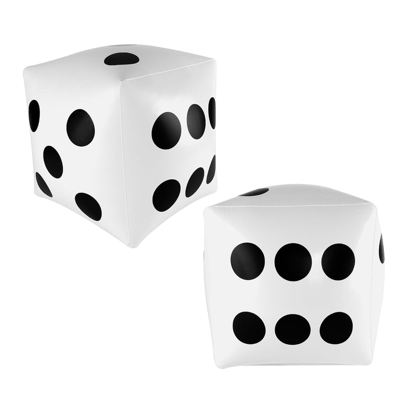 13 inch Giant Inflatable Dice Toys for Pool Games, Outdoor Beach Party (2 P