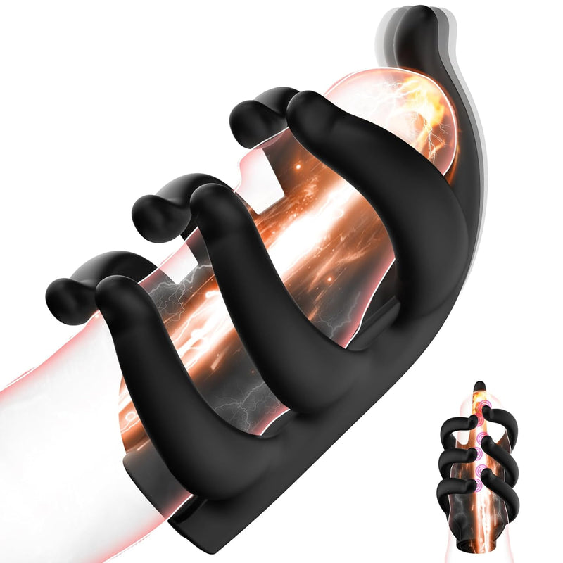 Male Sex Toys Penis Vibrator, Male Masturbator Sex Toys With 10 Vibrating Modes, Finger-Shaped Penis Trainer Extender & Prolong Endurance, Adult Sex Toy & Games For Men Women Couples