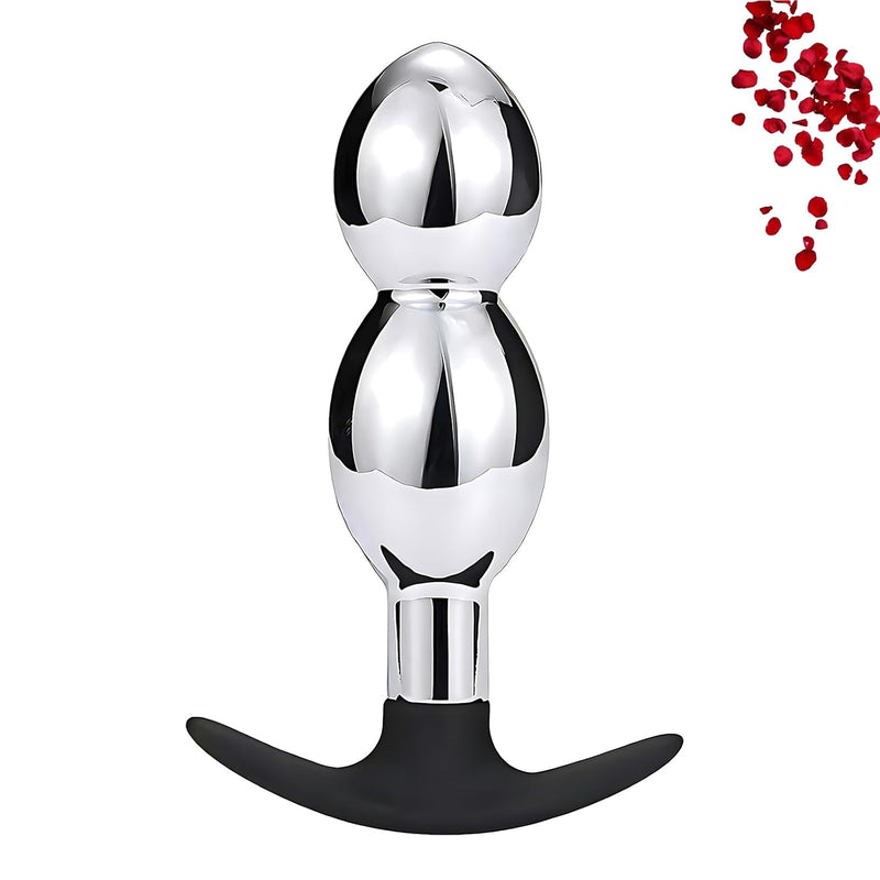 Stainless Steel Anal Beads Butt Plug Prostate Massager - Expanding Anal Plug Trainer Anal Probe G-Spot Stimulation Adult Sex Toys (Pdry-1400)