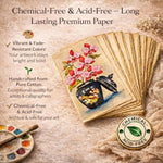 50 Sheets Handmade Watercolor Paper, 6 x 4 Inch, 150 GSM Cotton Deckle Edge
