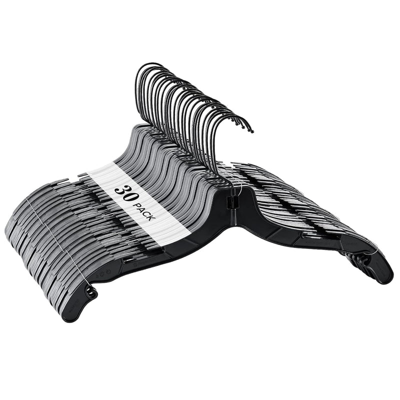 Plastic Hangers With 360 Swivel Metal Hook, Heavy Duty Clothes Hangers, Durable