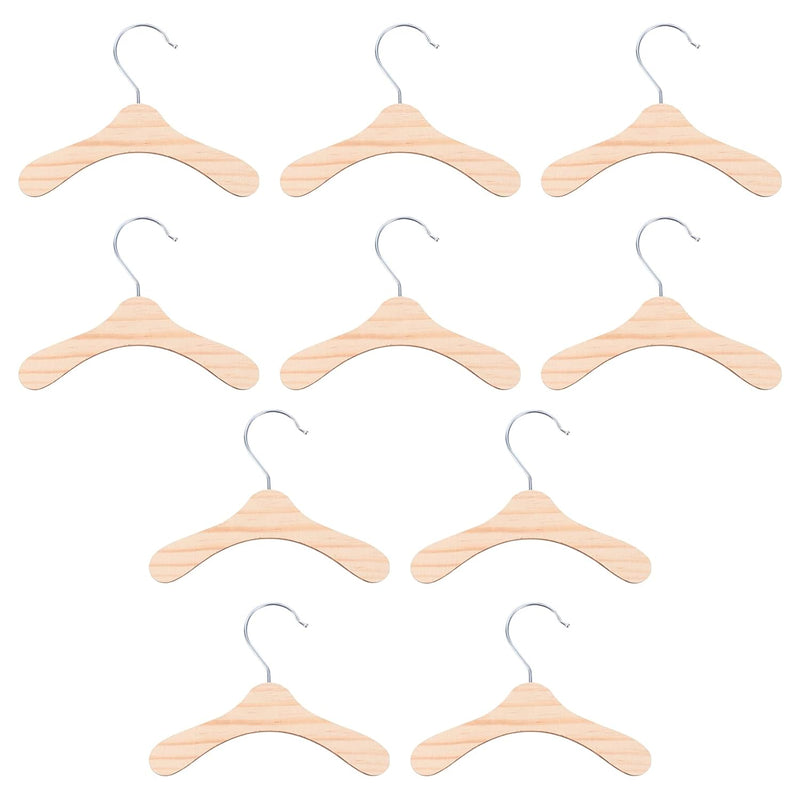 10Pcs Wood Standard Hangers Dog Clothes Hangers Wooden Clothes Hangers Coat Trou
