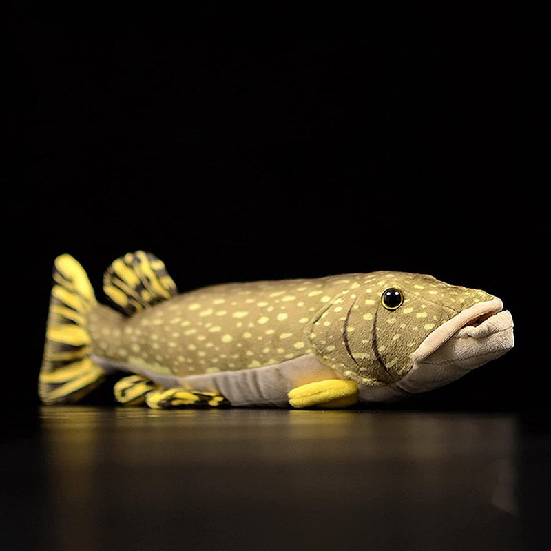 Realistic Northern Pike Fish Stuffed Plush Toy Simulation 18.5” Lifelike Depth