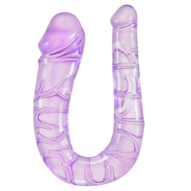 Double Ended Realistic Dildo, Flexible Clear Jelly Dildos For Lesbian, Anal G-Spot Stimulator Sex Toys For Women Men Couple