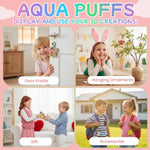 Aqua Puffs 3D Art Kit for Kids, Mess-Free Paint by Number Princess & Unicorn Crafts