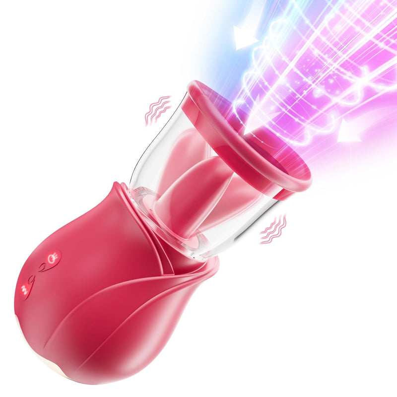 Women Sex Toys Sucking Vibrator - Rose Sex Toys Pussy Pump Clitoral Vibrators With 4 Suction & 5 Licking Vibrating Modes, Adult Sex Toys Clitoris Nipple Licking Vibrator Stimulator, Female Sex Toys