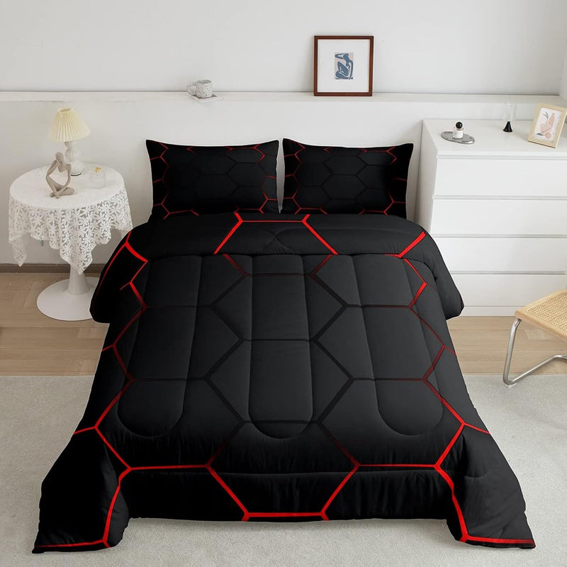 Honeycomb Bedding Set Honeycomb Modern Geometry Hexagon Theme Comforter Set Fo