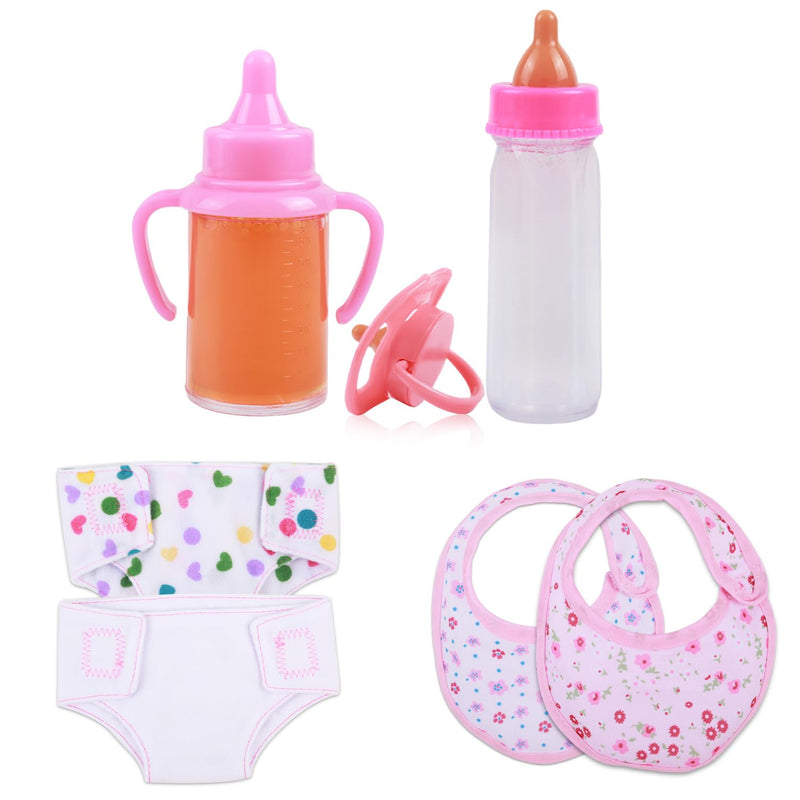 Baby Doll Accessories Set Baby Doll Feeding And Caring Set With Bottles & P