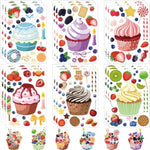 30 Sheets Tea Party Make Your Own Cupcake Stickers for Kids & Party Favors