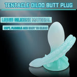 Monster Small Knot Long Tentacle Dildo Butt Plug Silicone Double Ended Octopus Fantasy Dildo With Suction Cup Light Up Anal Plug Ease Trainer Gay Adult Sex Toys & Games For Women12'' (L)