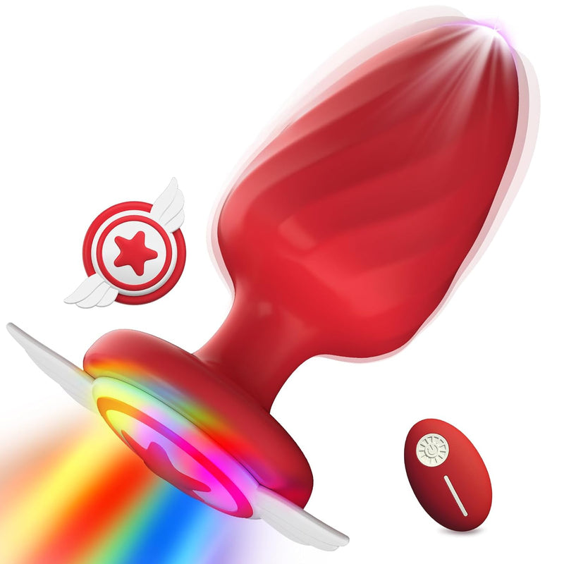 Anal Plug Vibrating Butt Plug Adult Sex Toys, Light Up Anal Toys Vibrator Prostate Massager With 10 Vibration, Female/Male Sex Toy For Men Women Couples, Anal Plugs Waterproof & Remote Control