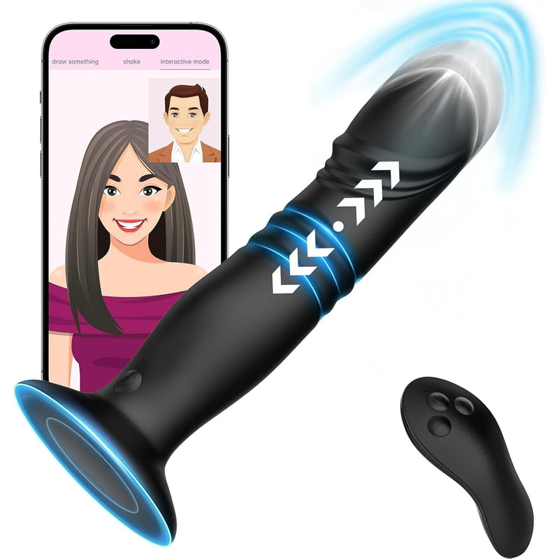 Thrusting Butt Plug Anal Sex Toys, 3 In 1 Bluetooth App Remote Control Thrusting Vibrating Anal Plug, Prostate Massager Anal Vibrator Dildo Vibrator For Men Women Couple Pleasure
