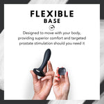 Plex With Flex | Vibrating Prostate Massager With Remote Control | Powerful Premium Butt Plug | Rechargeable, Waterproof & Quiet, 100% Hands-Free Anal Sex Toy Vibrator | Black