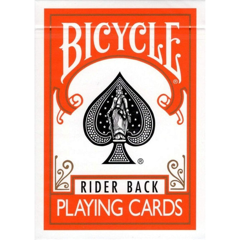 Orange Rider Back Playing Cards Poker Size Deck Uspcc